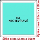 Plastov okna FIX SOFT ka 55 a 60cm x vka 185-210cm 